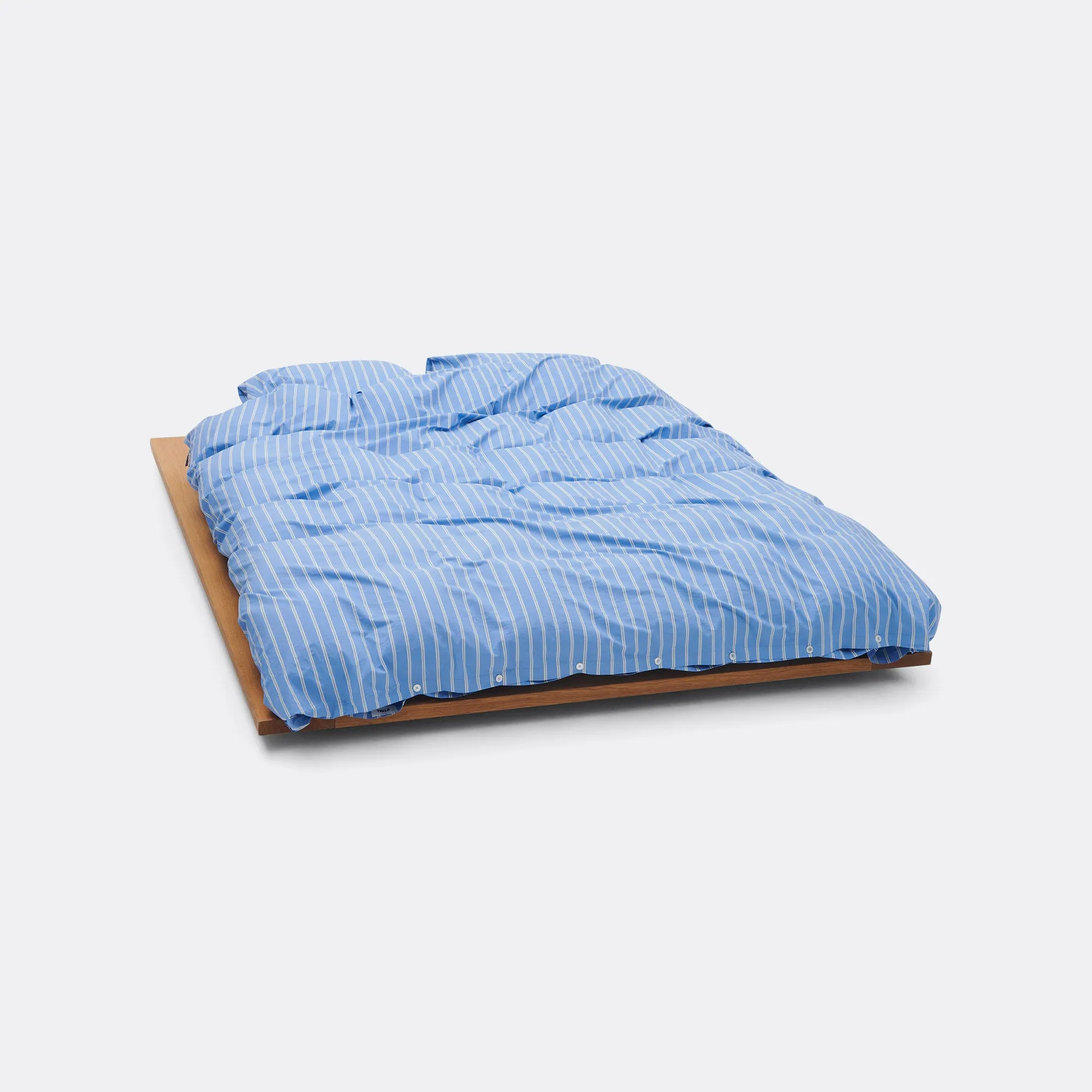 Percale Duvet Cover - Island Blue Stripes