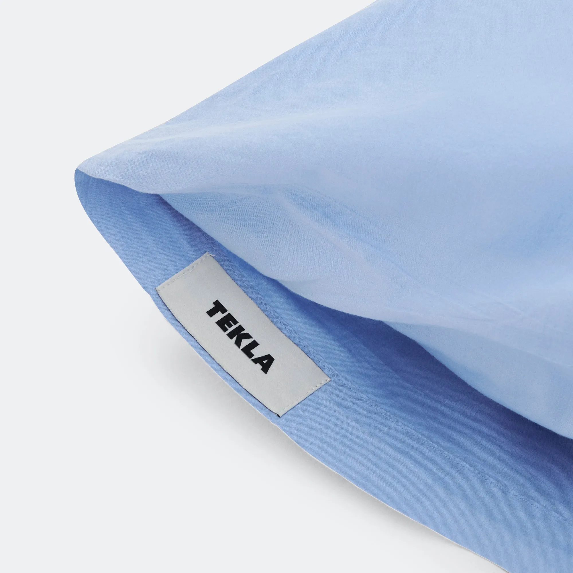 Percale Pillow Case - Island Blue