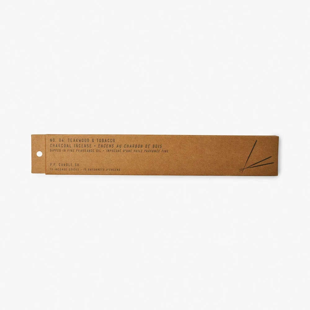 P.F. Candle Co. Incense - 15 Sticks / Teakwood & Tobacco