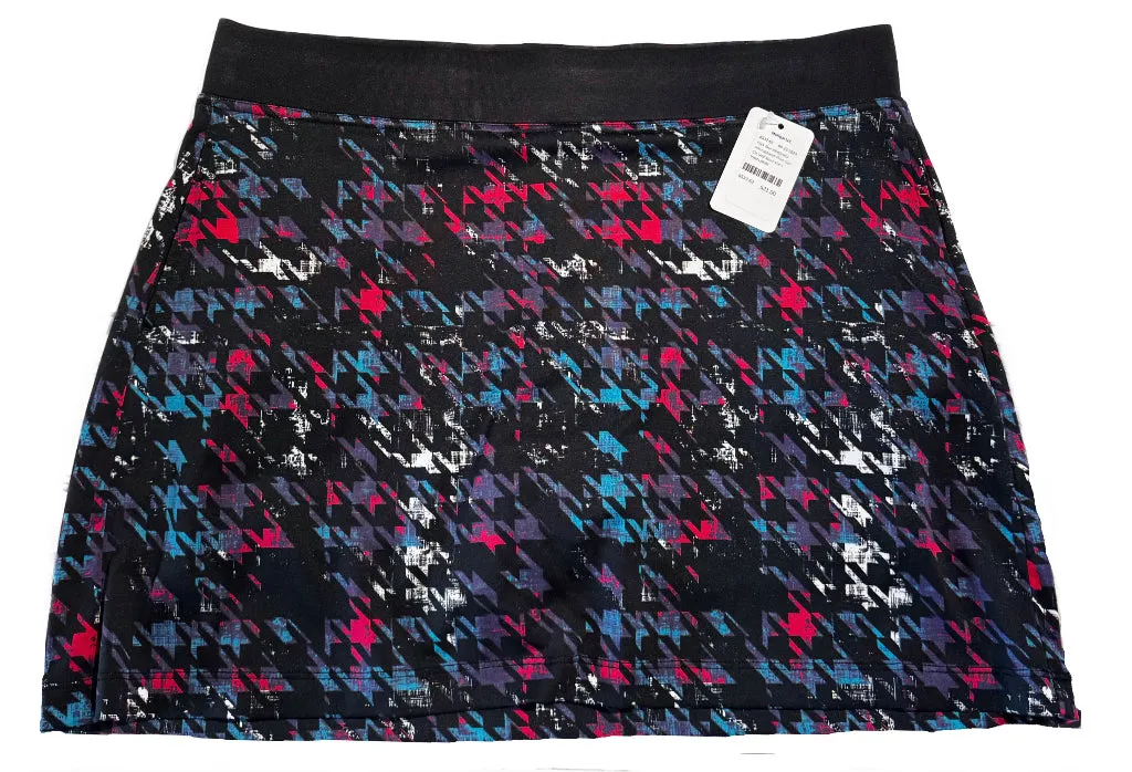 PGA Tour Multicolor Houndstooth Print Pull-On Golf Skort Size L