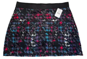 PGA Tour Multicolor Houndstooth Print Pull-On Golf Skort Size L