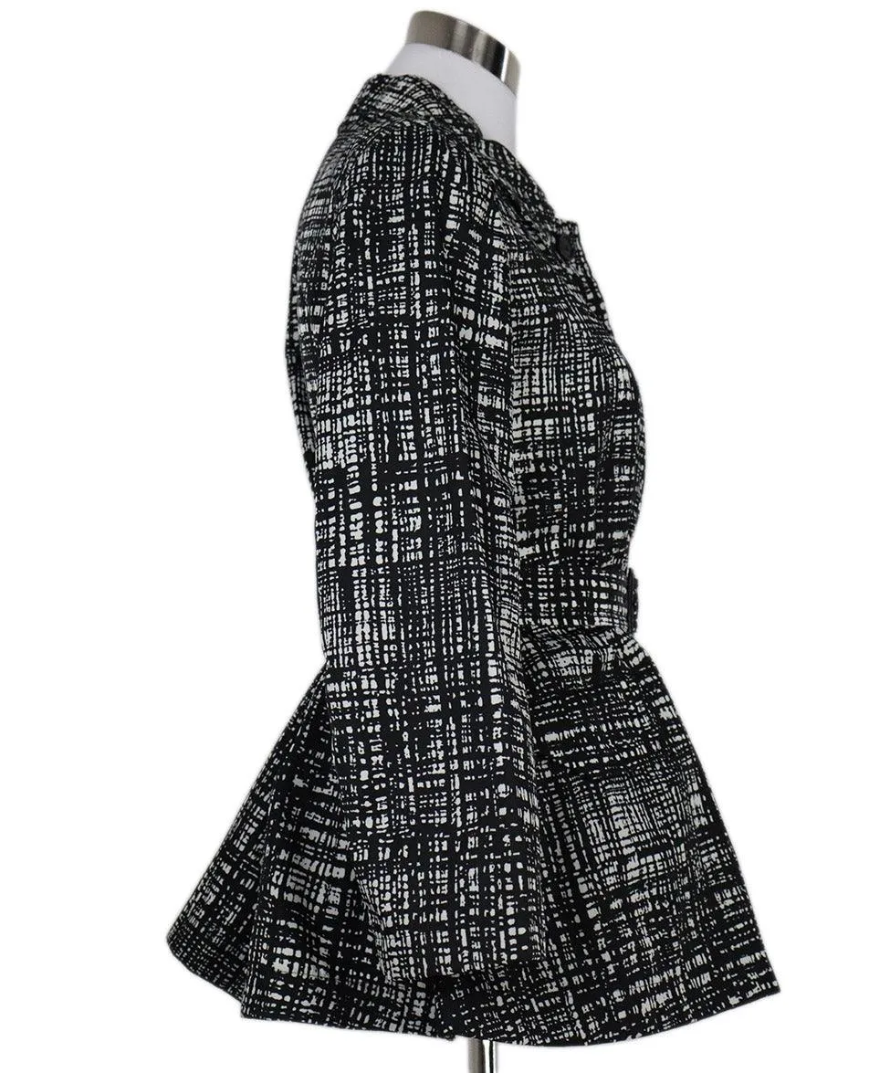 Prada B&W Print Nylon Jacket sz 4