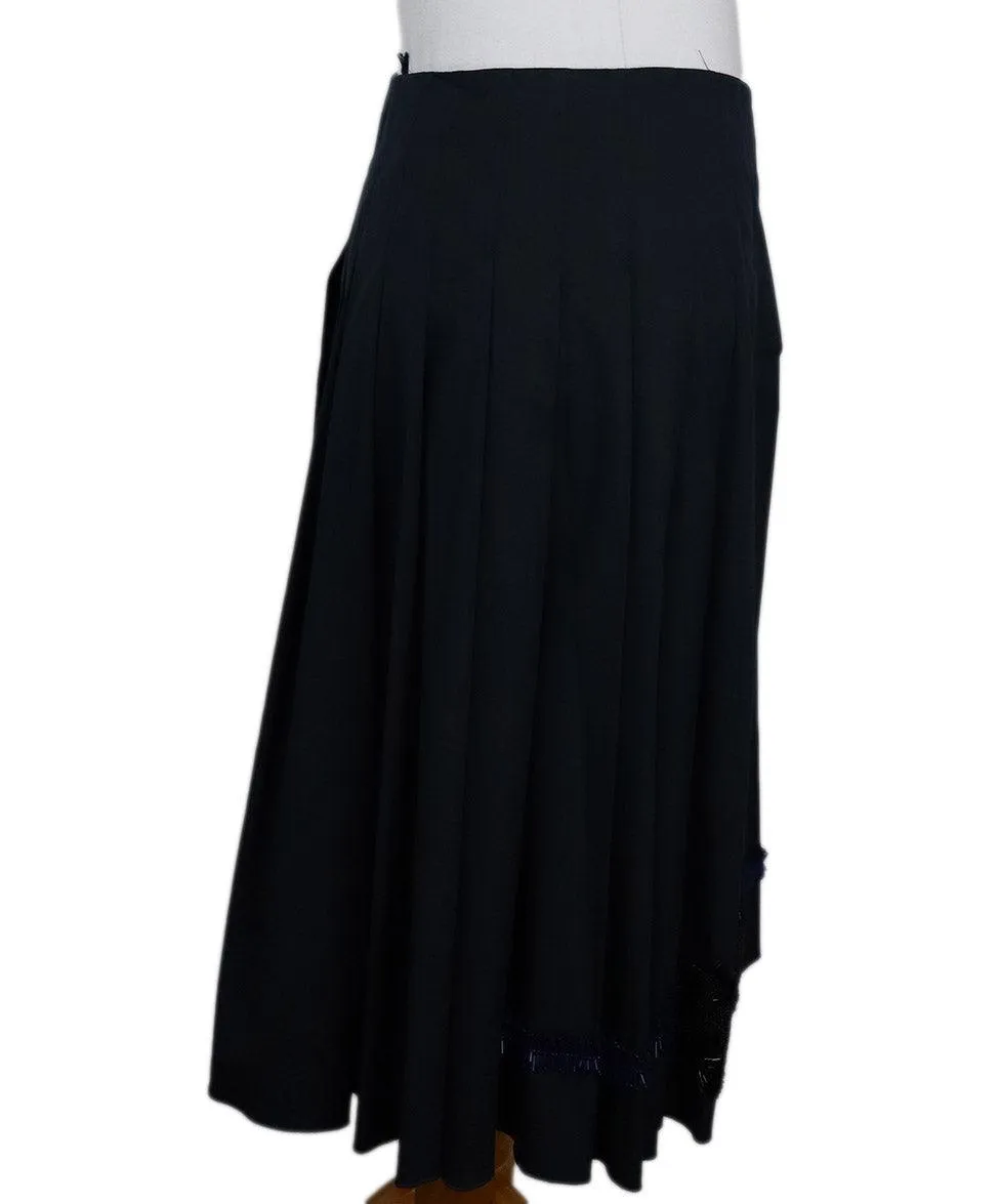 Prada Navy Beaded Skirt sz 6