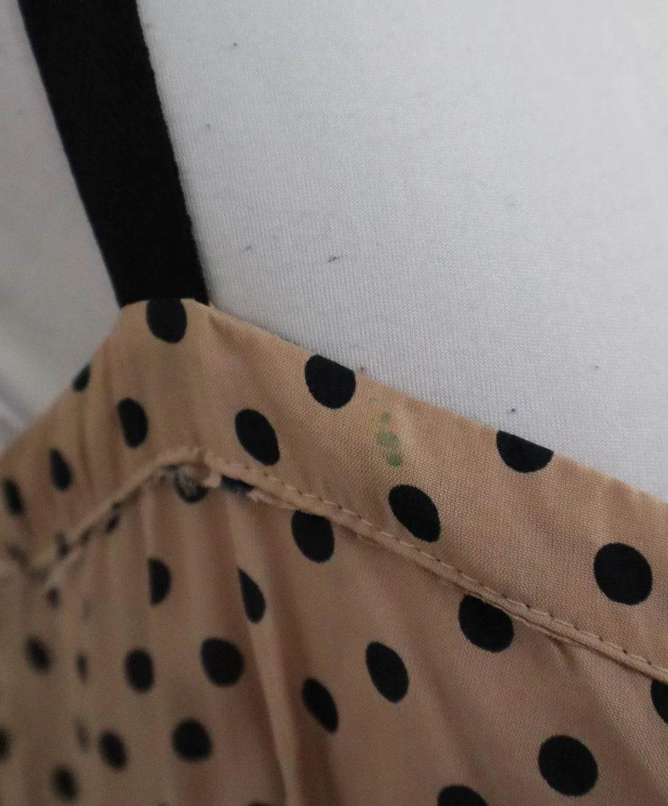 Prada Pink & Black Polka Dot Silk Dress sz 2