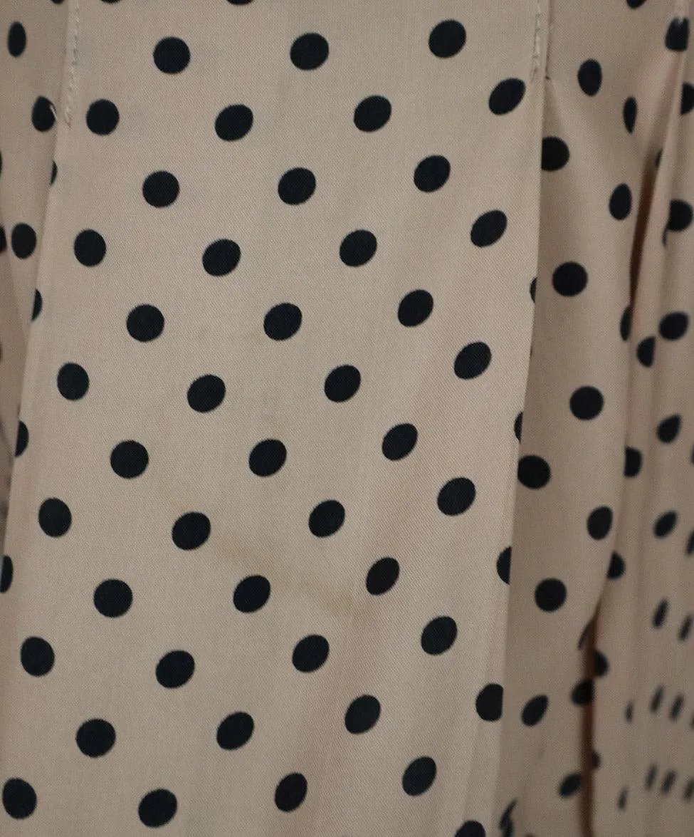Prada Pink & Black Polka Dot Silk Dress sz 2