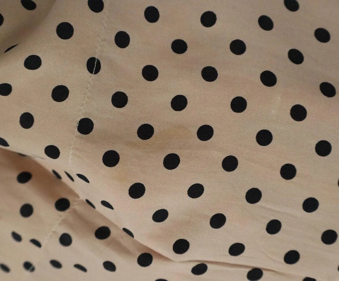 Prada Pink & Black Polka Dot Silk Dress sz 2