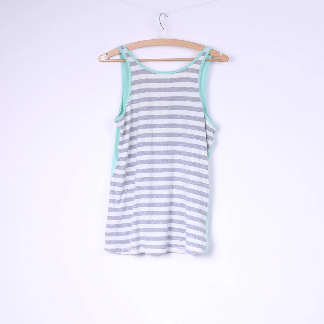 Primark Womens 6/8 S Tank Top Disney Mermaid Hair Dont Care Cotton Light Green