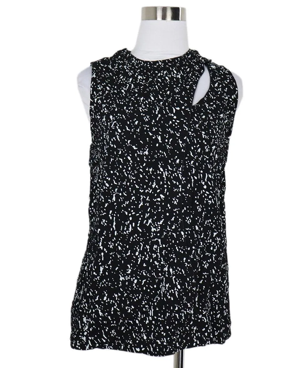 Proenza Schouler B&W Print Cutout Top sz 2