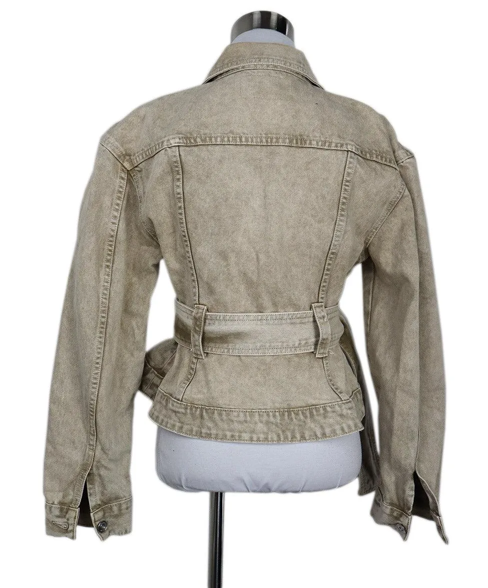 Proenza Schouler Tan Denim Jacket w/ Belt sz 4