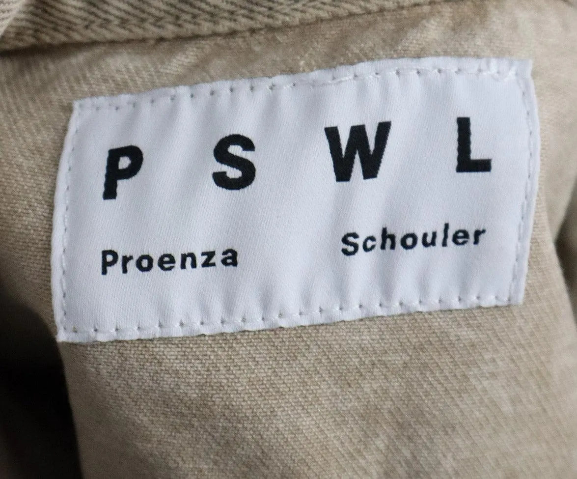 Proenza Schouler Tan Denim Jacket w/ Belt sz 4