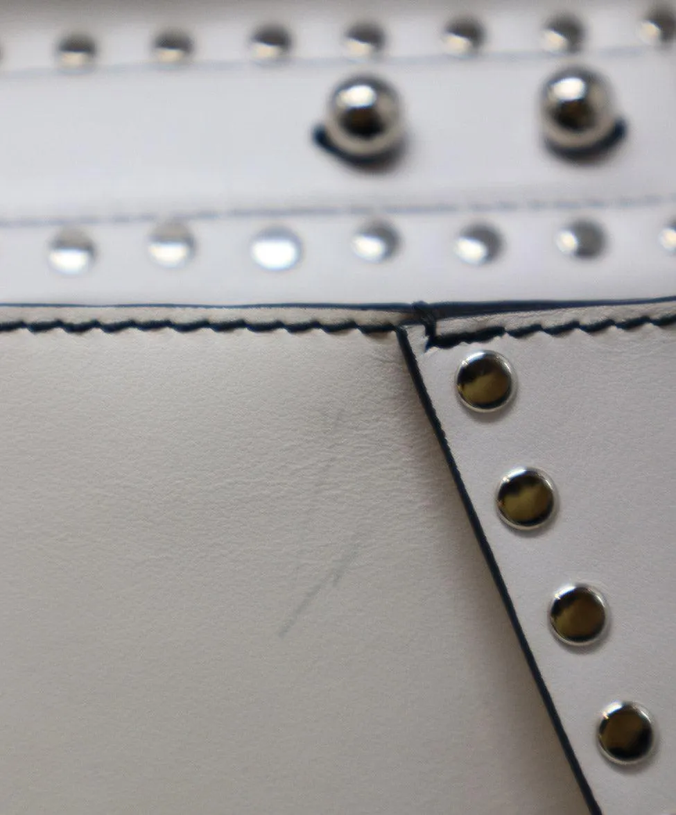 Proenza Schouler White Leather Studded Shoulder Bag