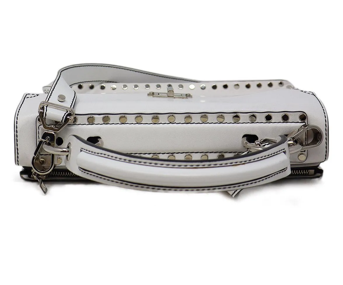 Proenza Schouler White Leather Studded Shoulder Bag