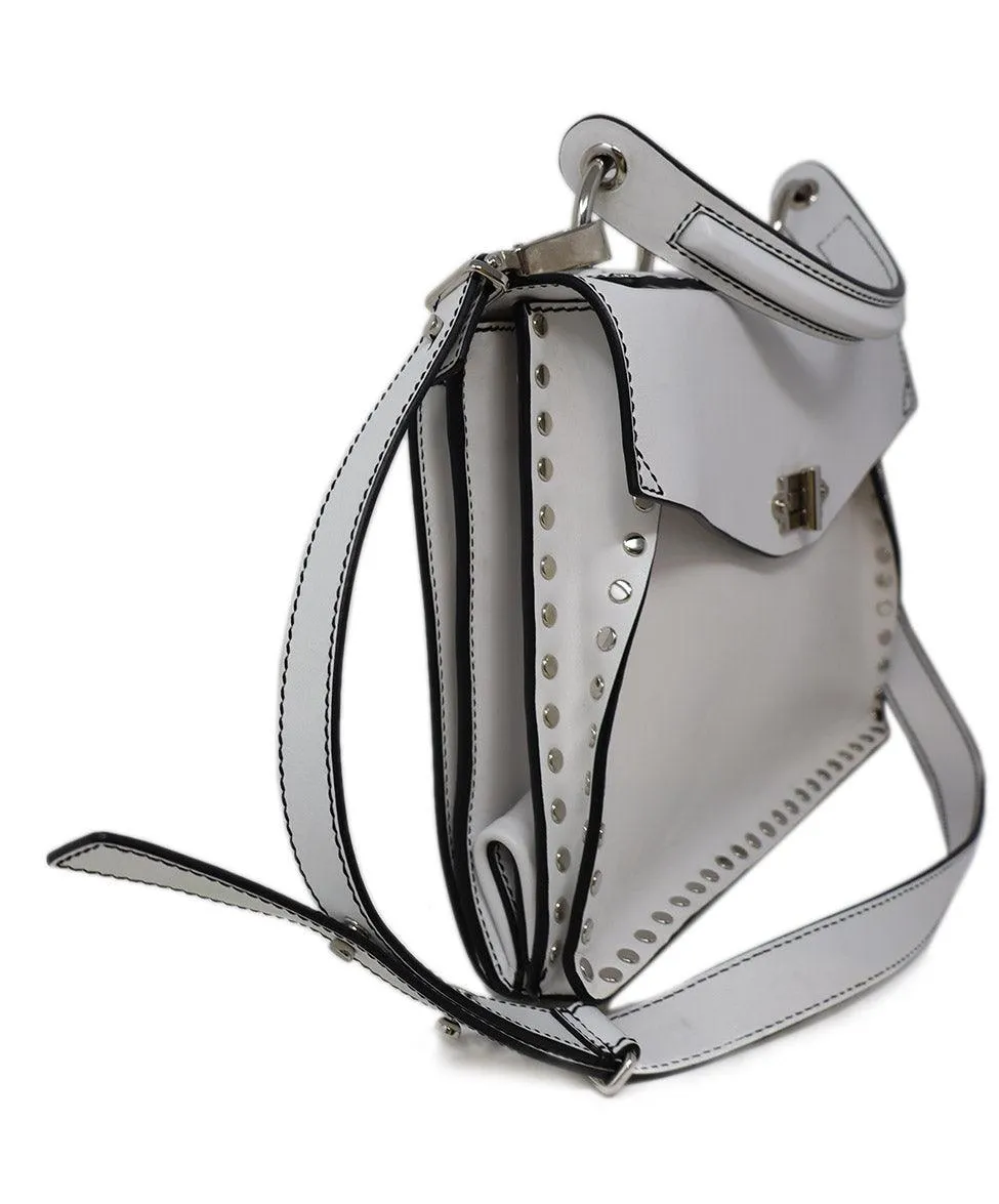 Proenza Schouler White Leather Studded Shoulder Bag