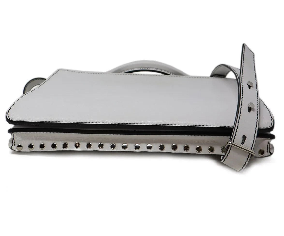 Proenza Schouler White Leather Studded Shoulder Bag