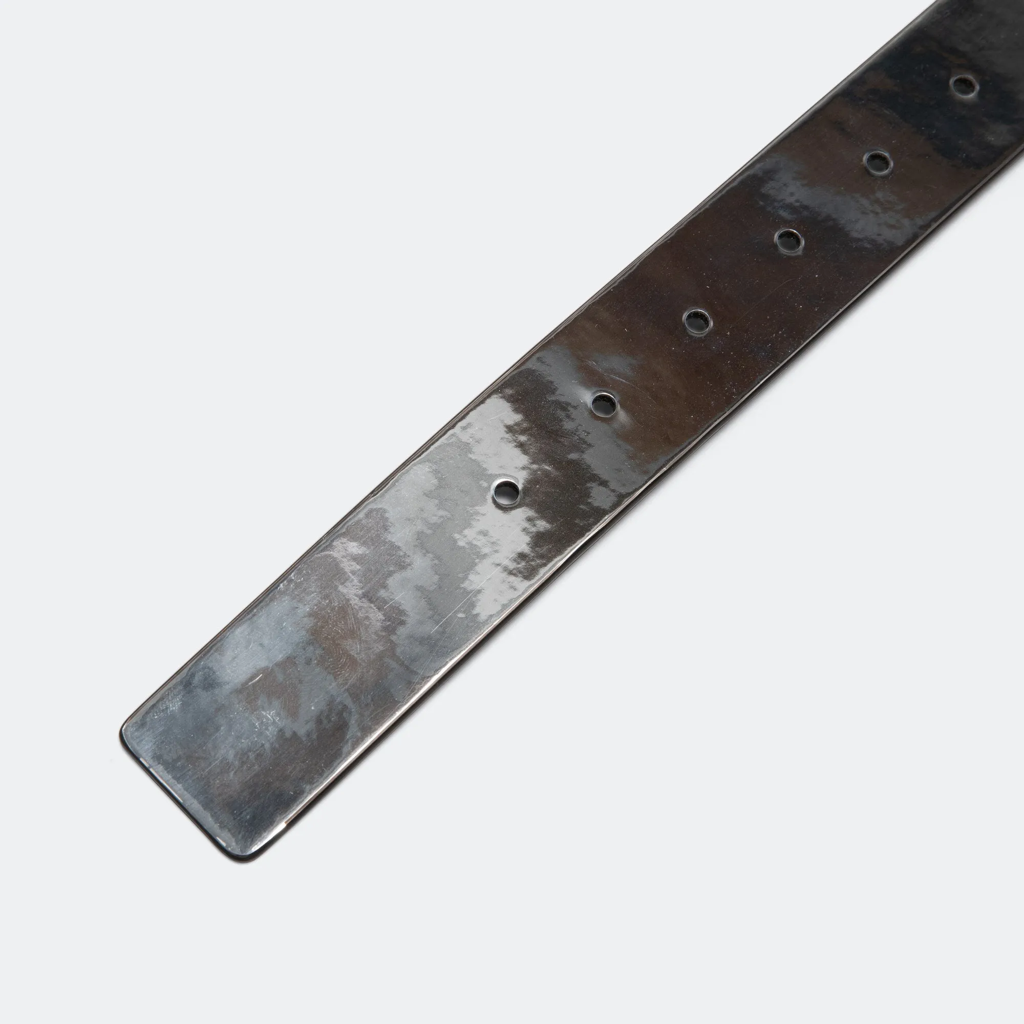 Punch Hole Buckle Belt - White