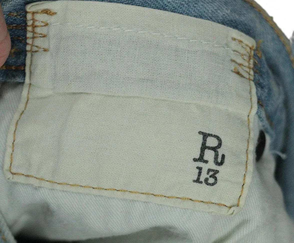 R13 Distressed Light Blue Jeans sz 4