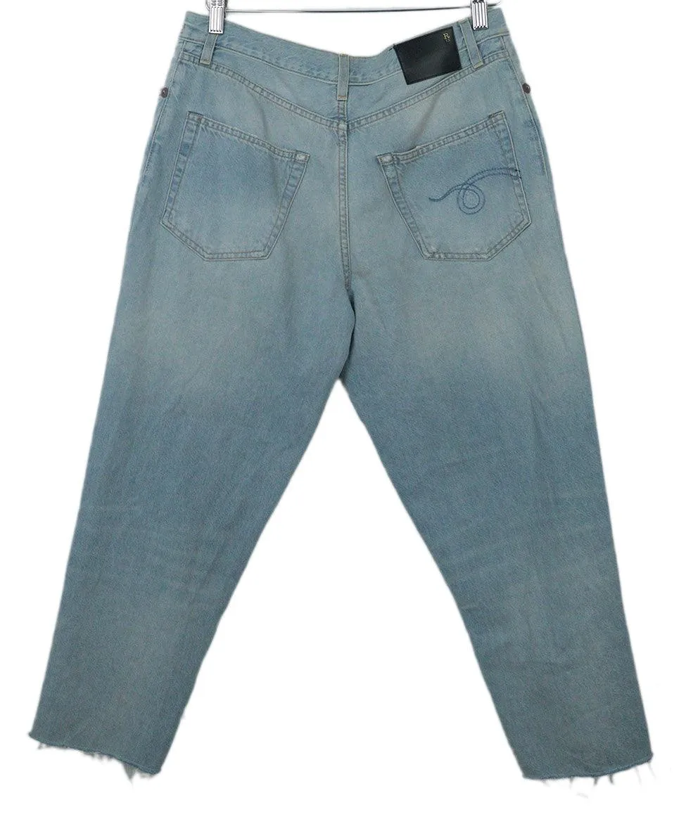 R13 Distressed Light Blue Jeans sz 4