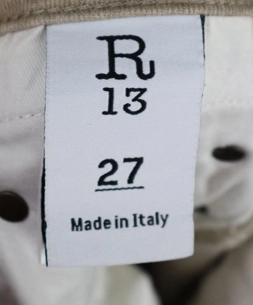 R13 Tan Distressed Jeans sz 4
