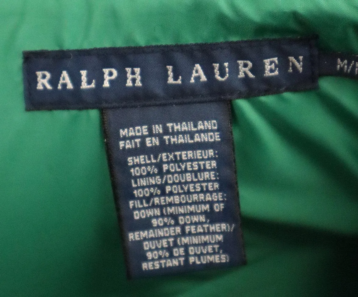 Ralph Lauren Green Puffer Vest sz 6