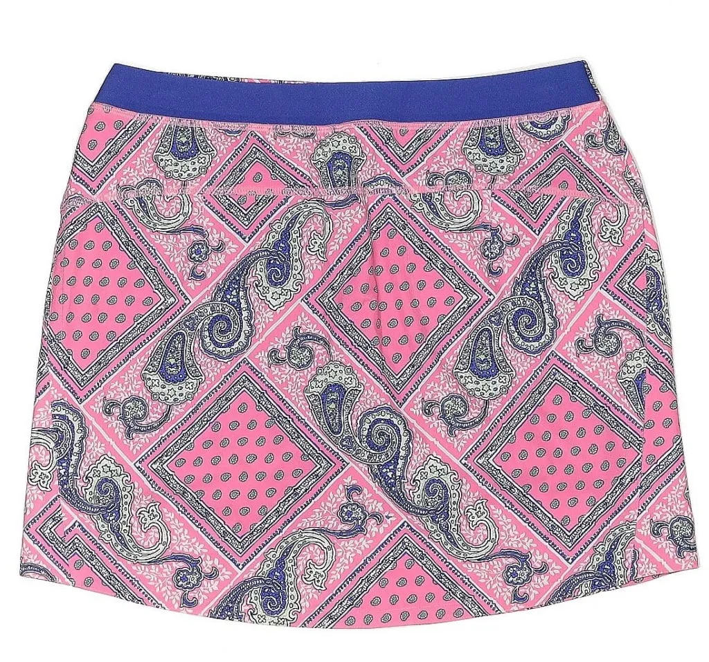 Ralph Lauren RLX Pink Paisley Pull-on Golf Skort Size XS MSP$128