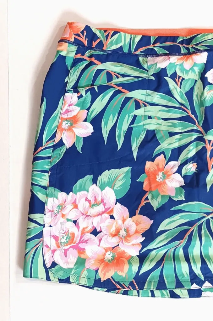 Ralph Lauren RLX Tropical Island Skort - Blue/Green/Orange Size XL. MSP$140