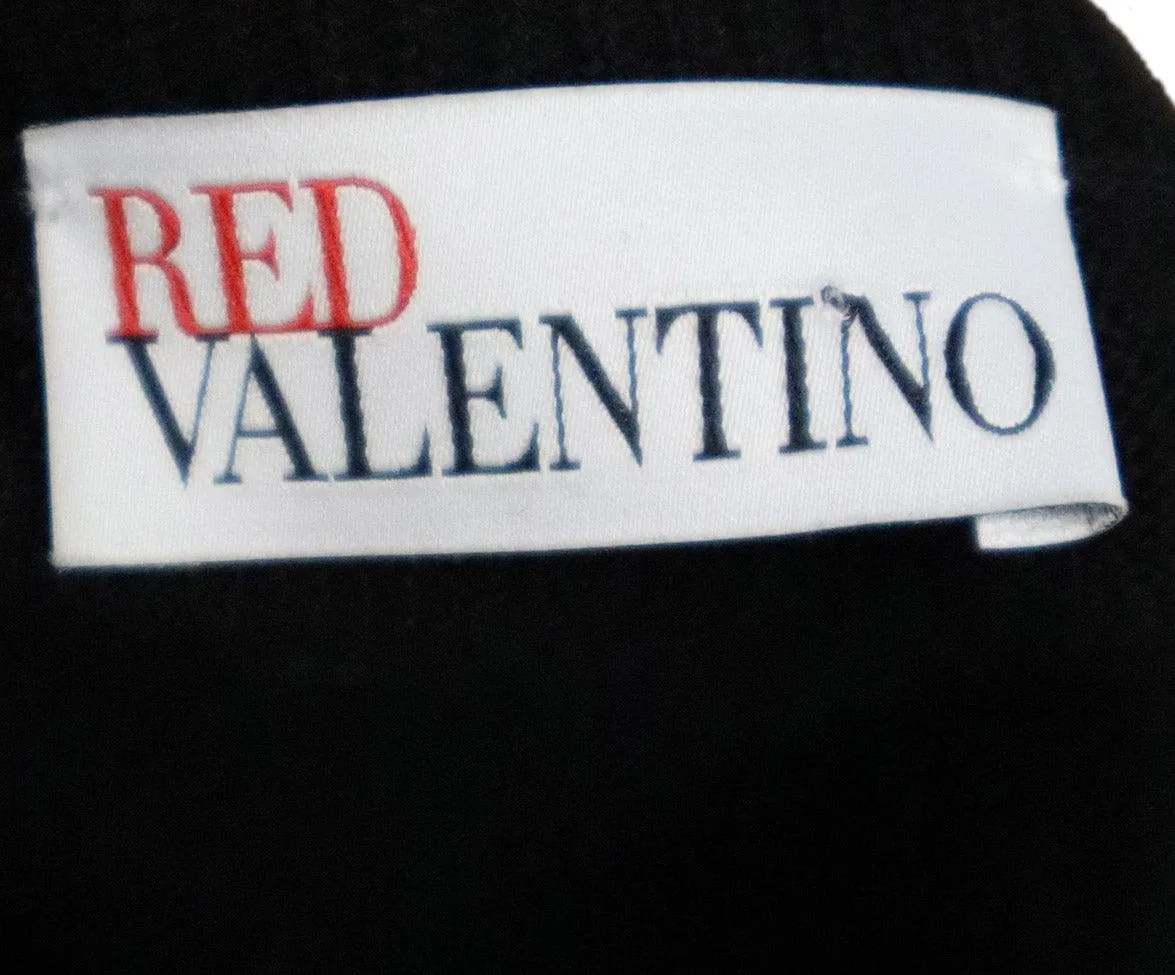 Red Valentino Black Ruffle Tiered Dress sz 10