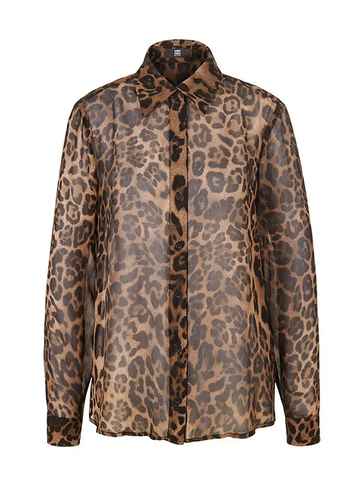 Riani Ocelot Printed Viscose Blouse Cove Patterned
