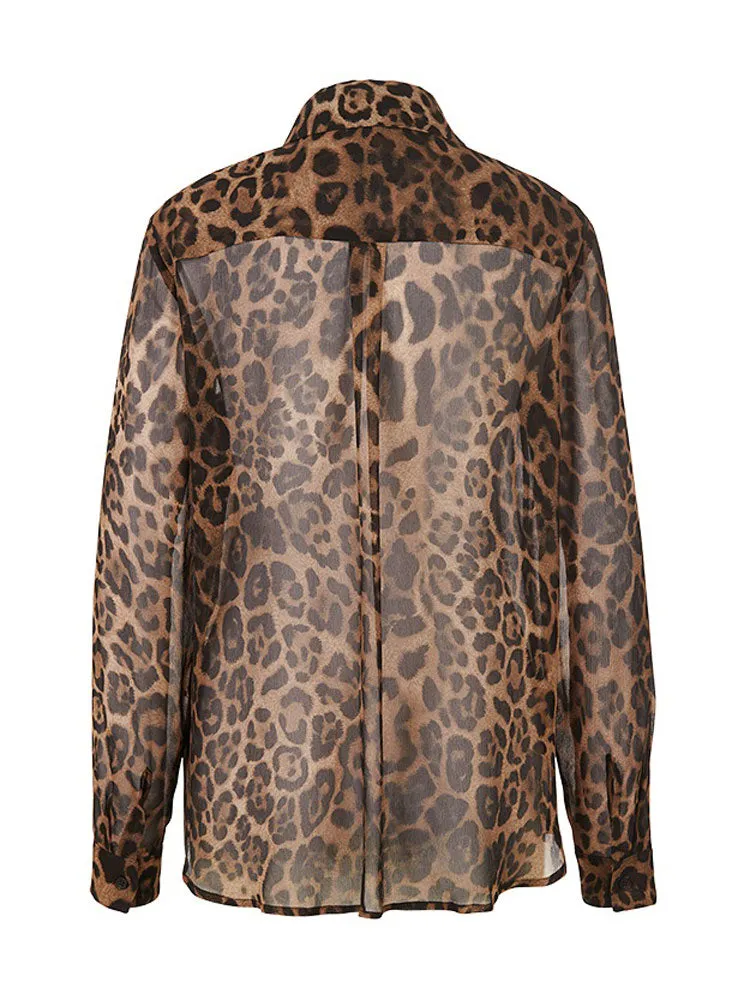 Riani Ocelot Printed Viscose Blouse Cove Patterned