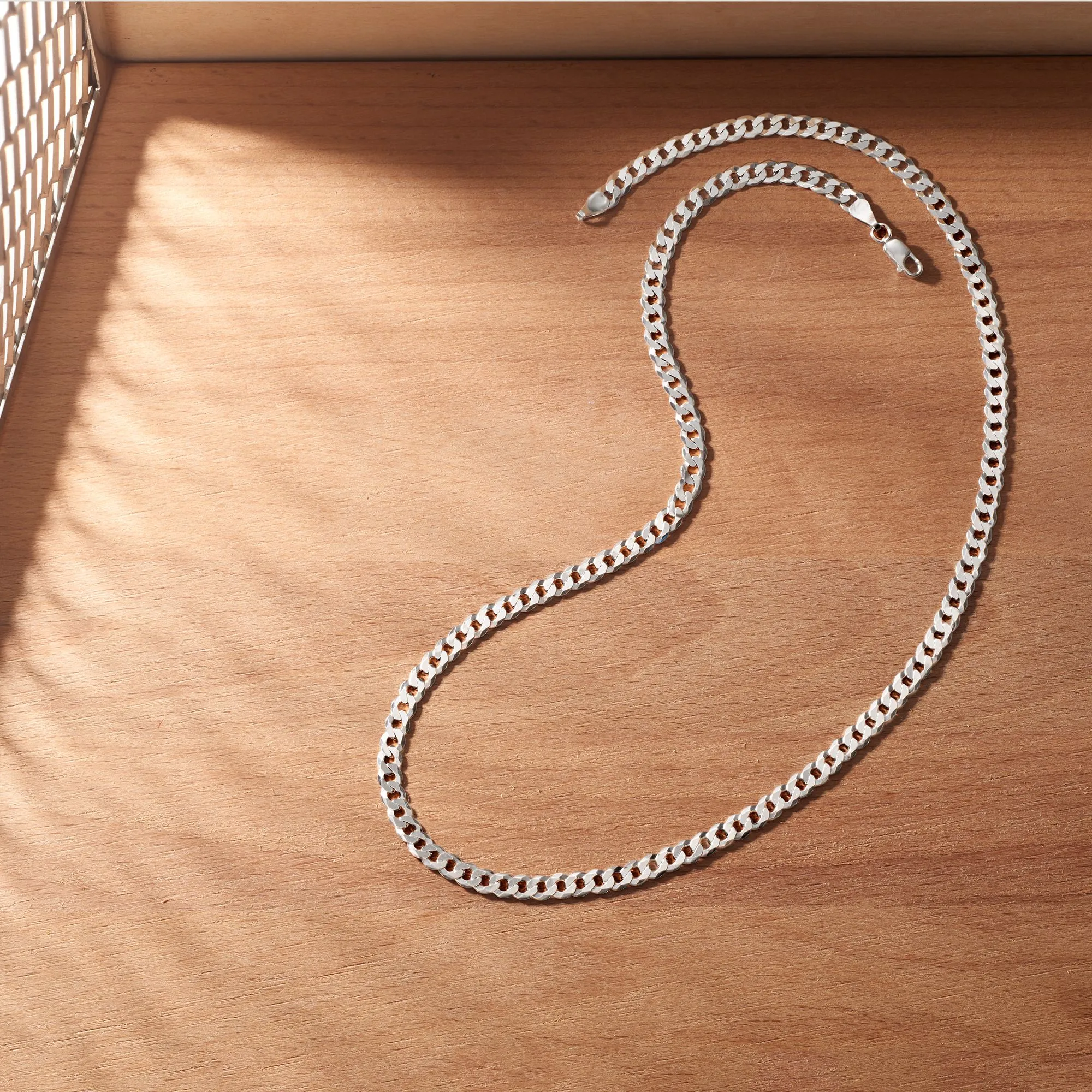 Ross-Simons Men's 5mm Sterling Silver Curb-Link Chain Necklace