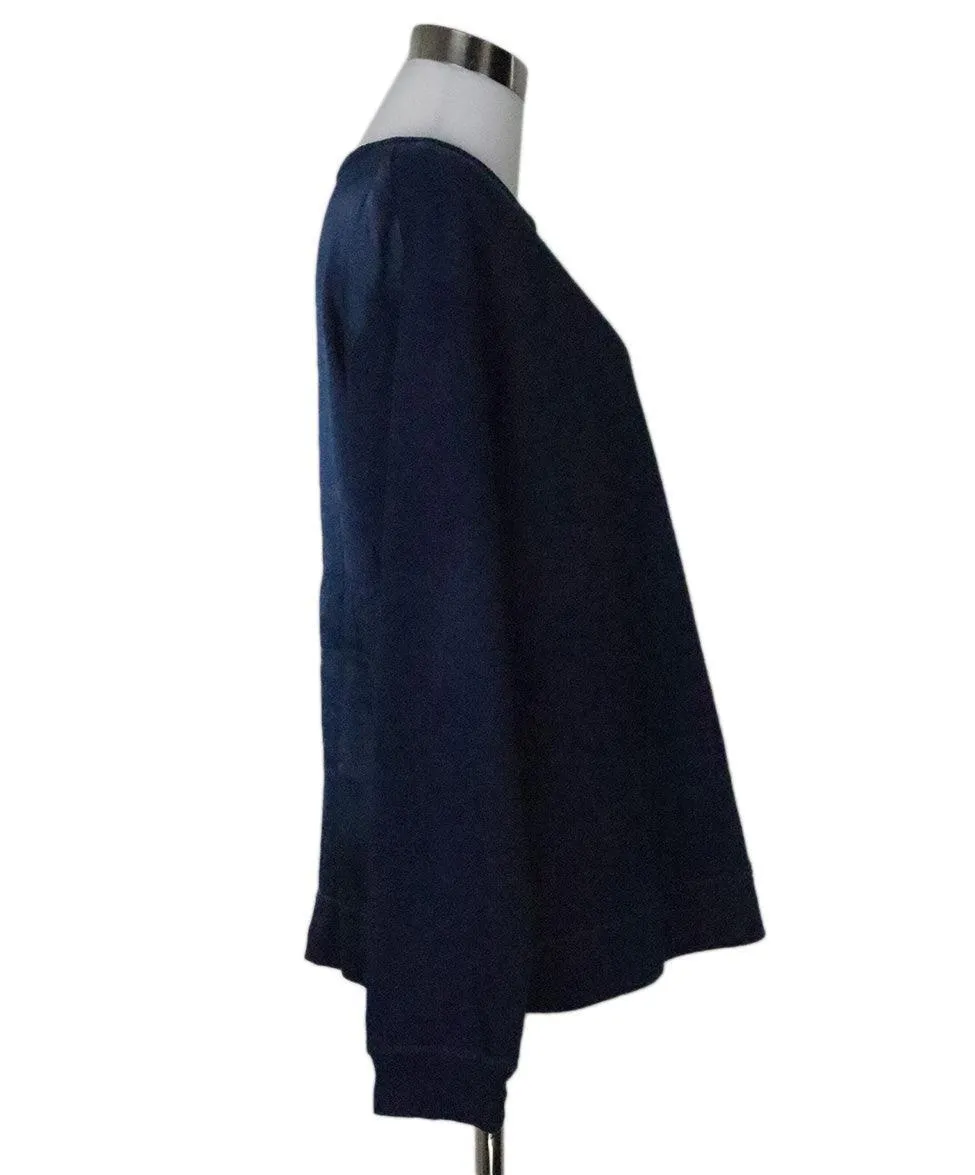 Sandro Navy Cotton Top sz 10