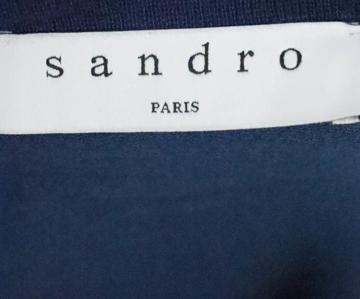Sandro Navy Cotton Top sz 10
