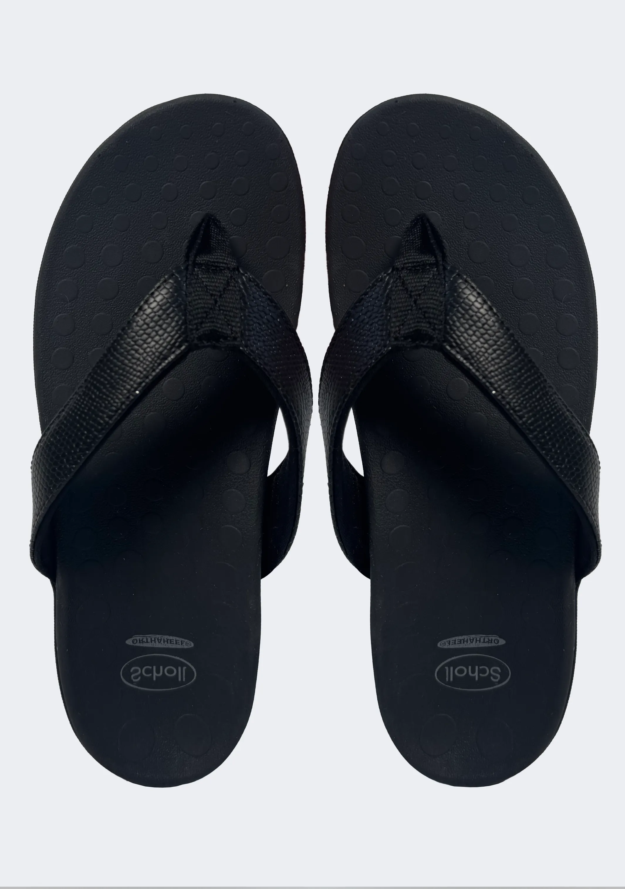 Scholl Orthaheel Women's Sonoma II Sandals in Black Shimmer