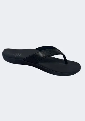 Scholl Orthaheel Women's Sonoma II Sandals in Black Shimmer