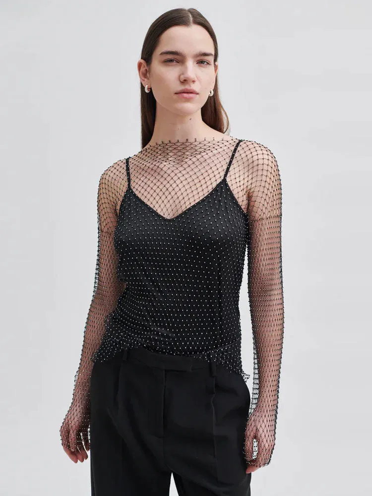 Second Female Gloss Blouse Black