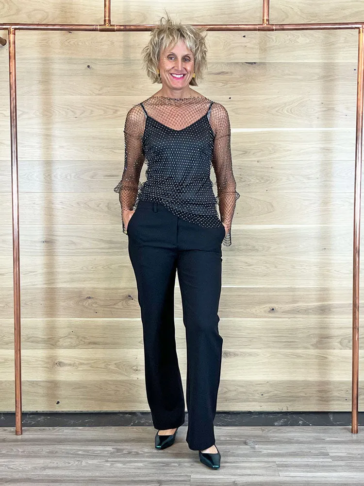 Second Female Gloss Blouse Black