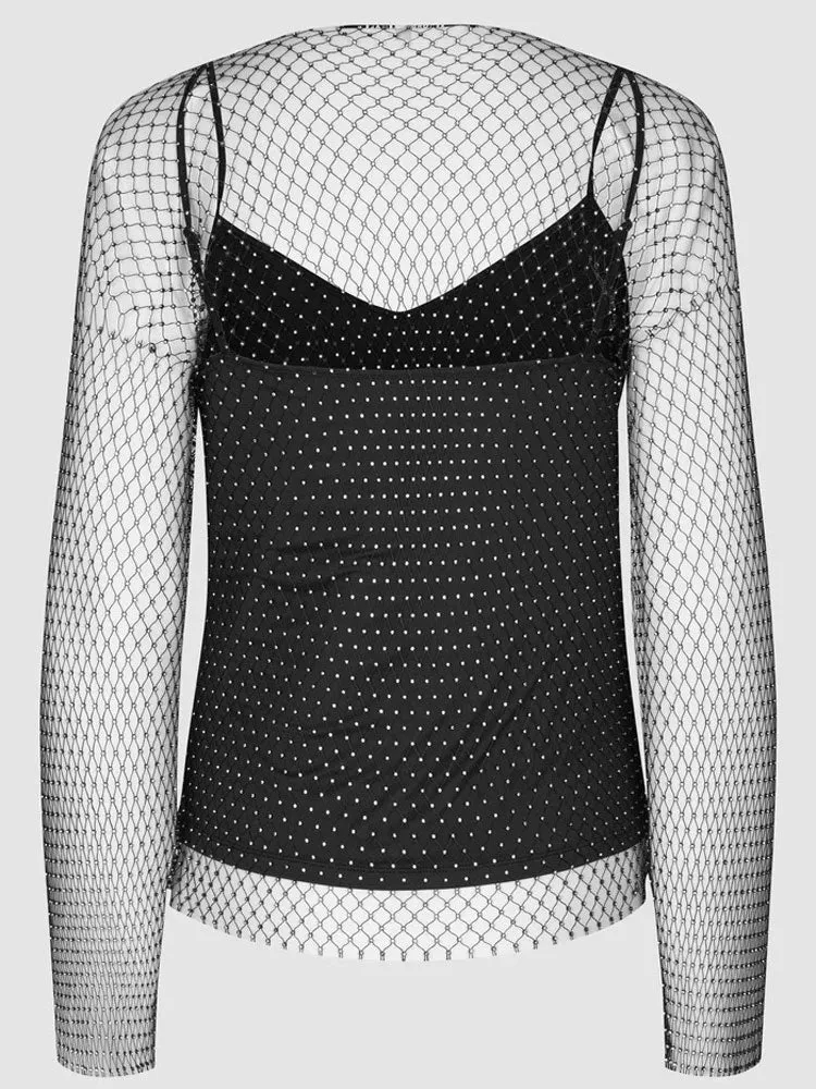 Second Female Gloss Blouse Black