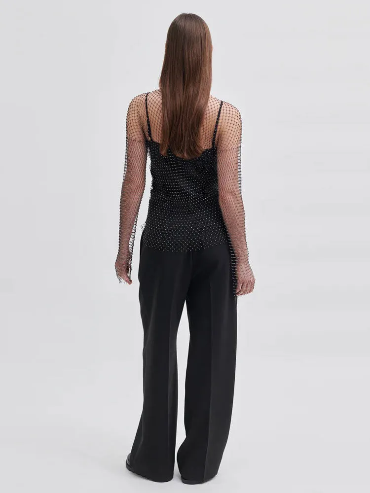Second Female Gloss Blouse Black