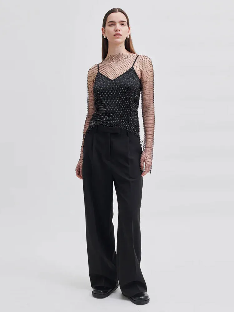Second Female Gloss Blouse Black