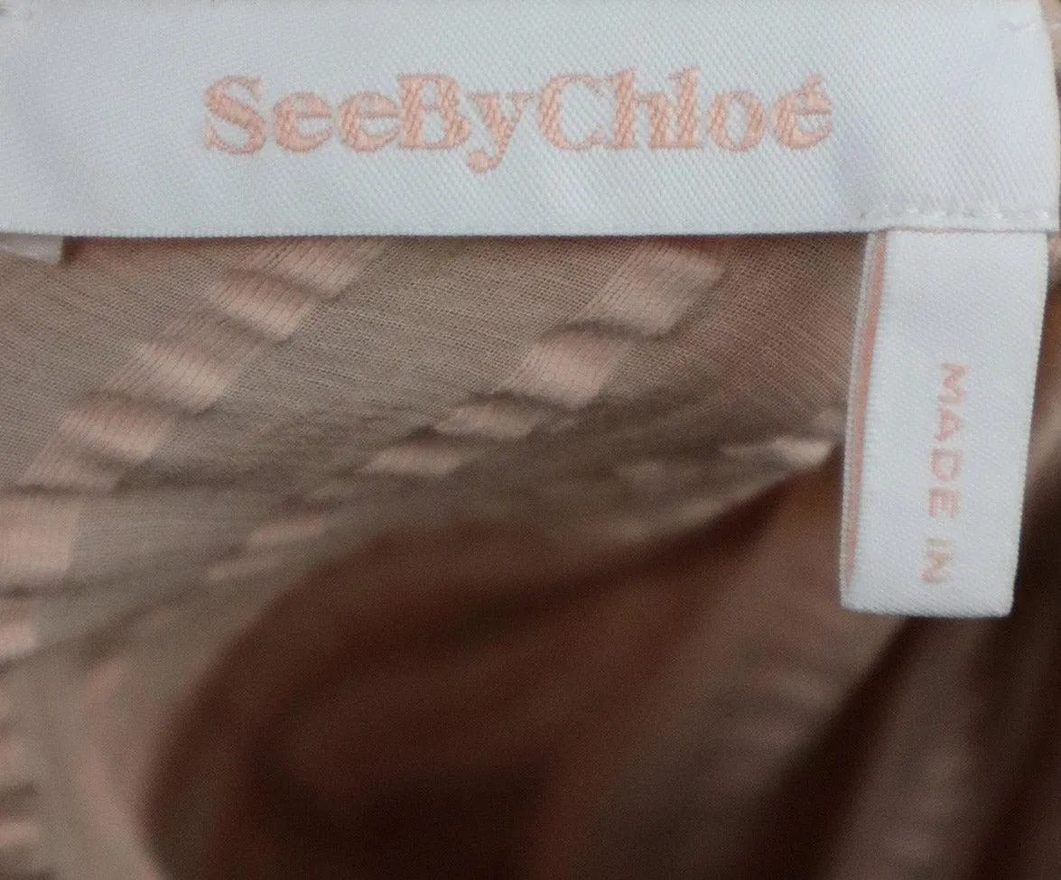 See By Chloe Peach Tiered Dress sz 6