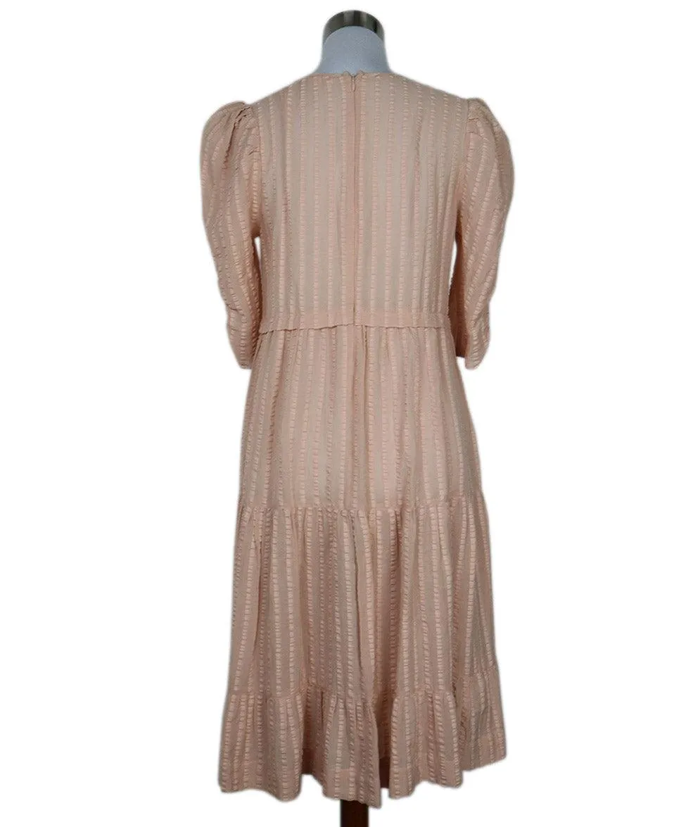 See By Chloe Peach Tiered Dress sz 6