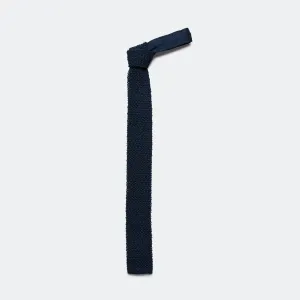 Silk Knit Tie Solid - Navy