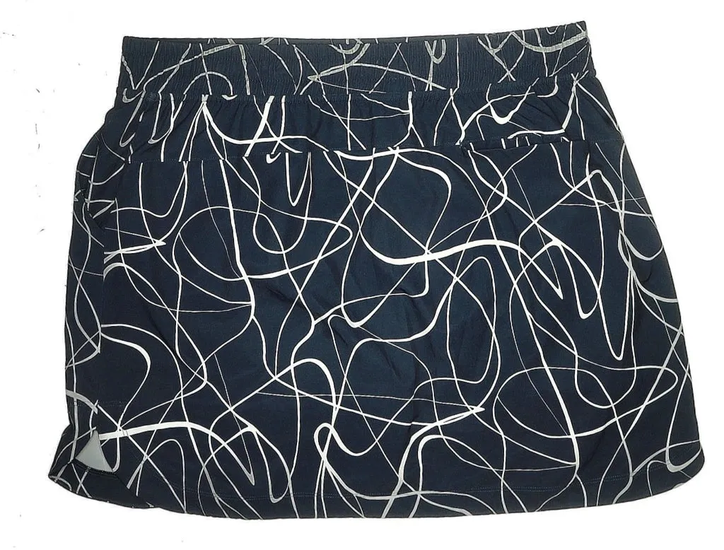 Slazenger Navy & White Scribble Print Golf Skort Size L