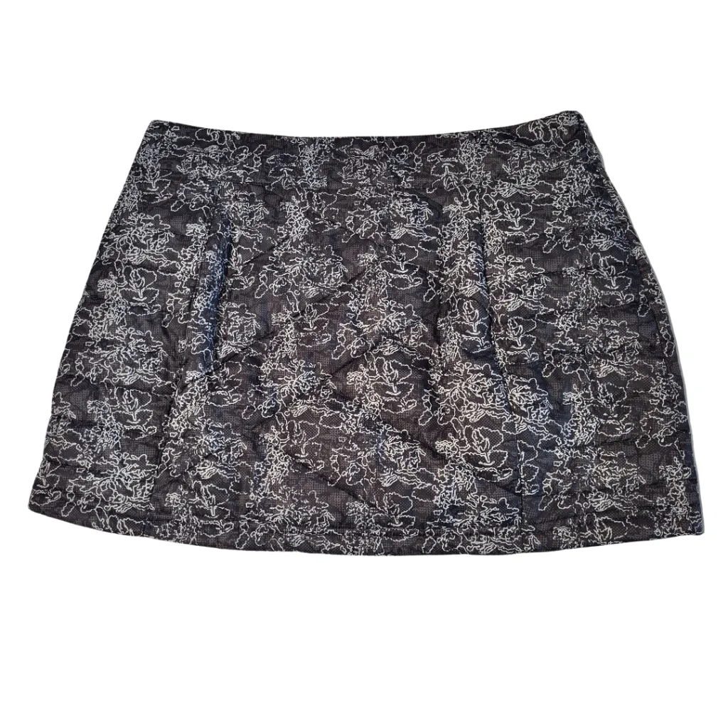 Smartwool Puffer Skort Gray and White Floral Size S