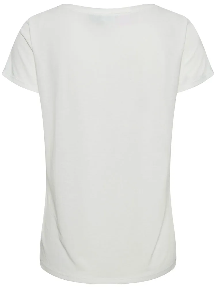 Soaked in Luxury SLColumbine T-Shirt Broken White
