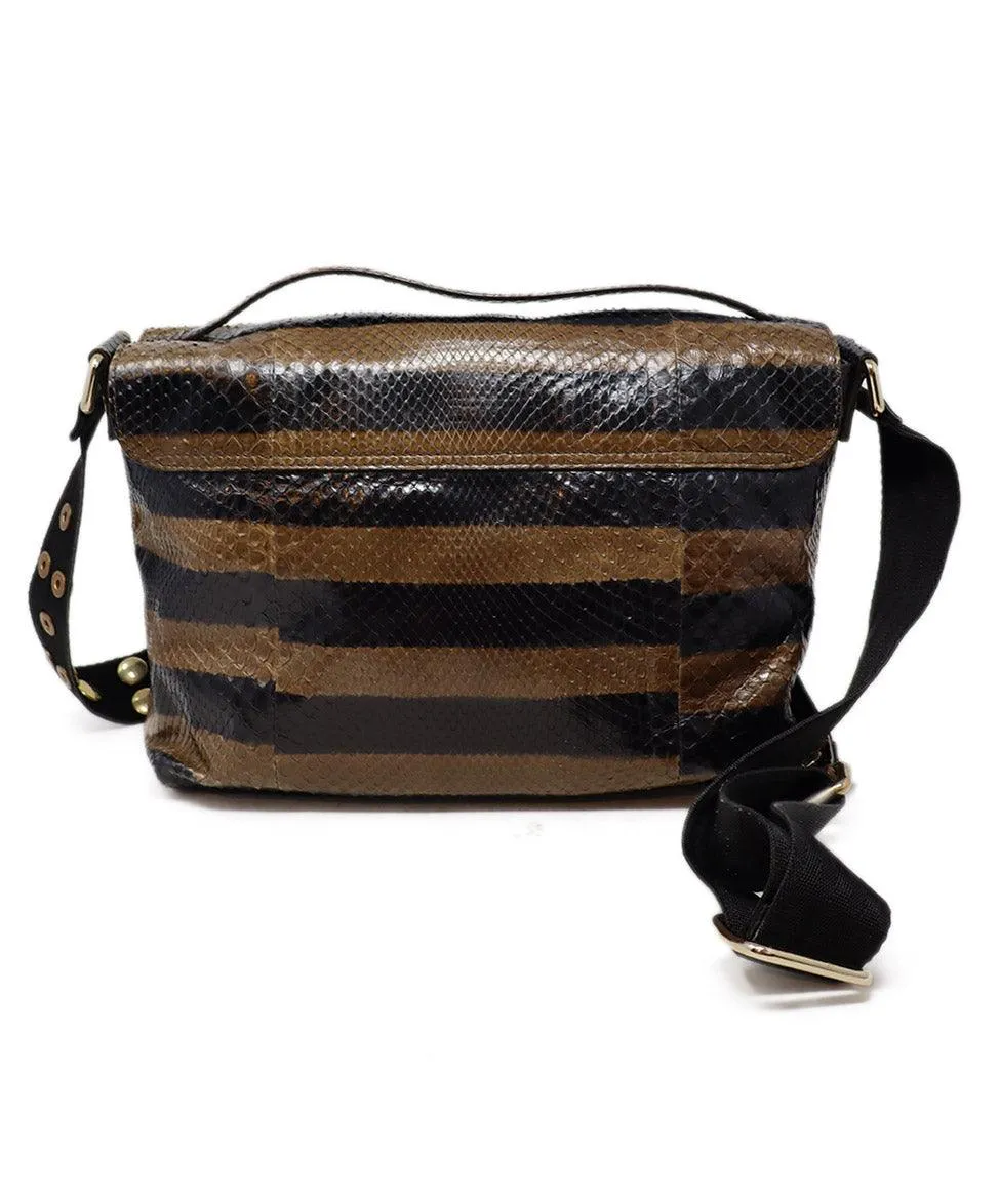 Sonia Rykiel Brown & Black Snakeskin Crossbody