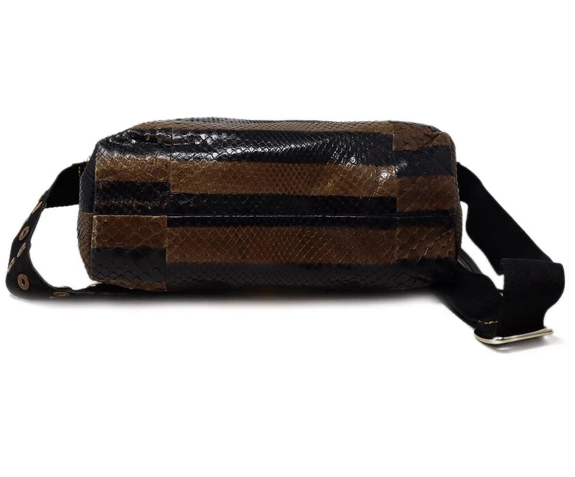 Sonia Rykiel Brown & Black Snakeskin Crossbody
