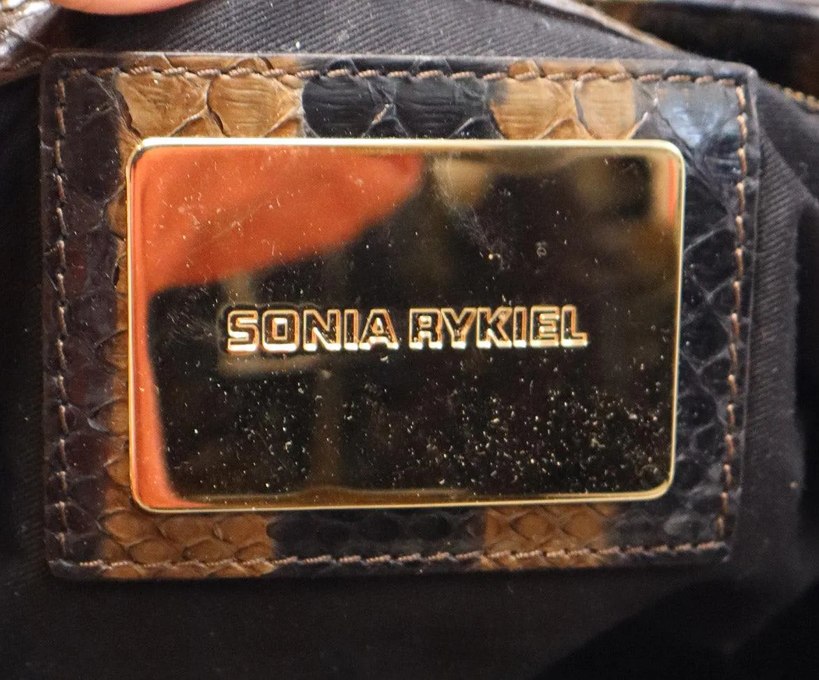 Sonia Rykiel Brown & Black Snakeskin Crossbody