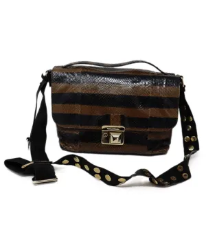 Sonia Rykiel Brown & Black Snakeskin Crossbody