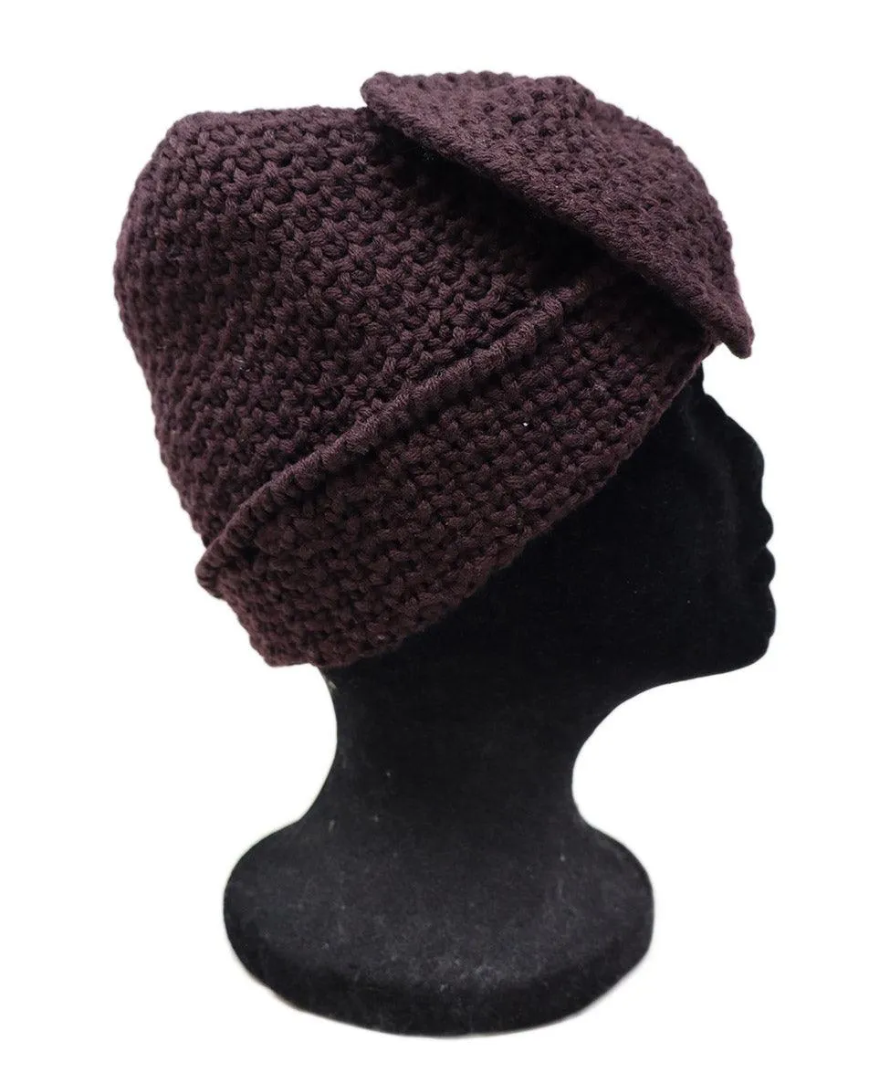 Sonia Rykiel Plum Wool Knit Hat