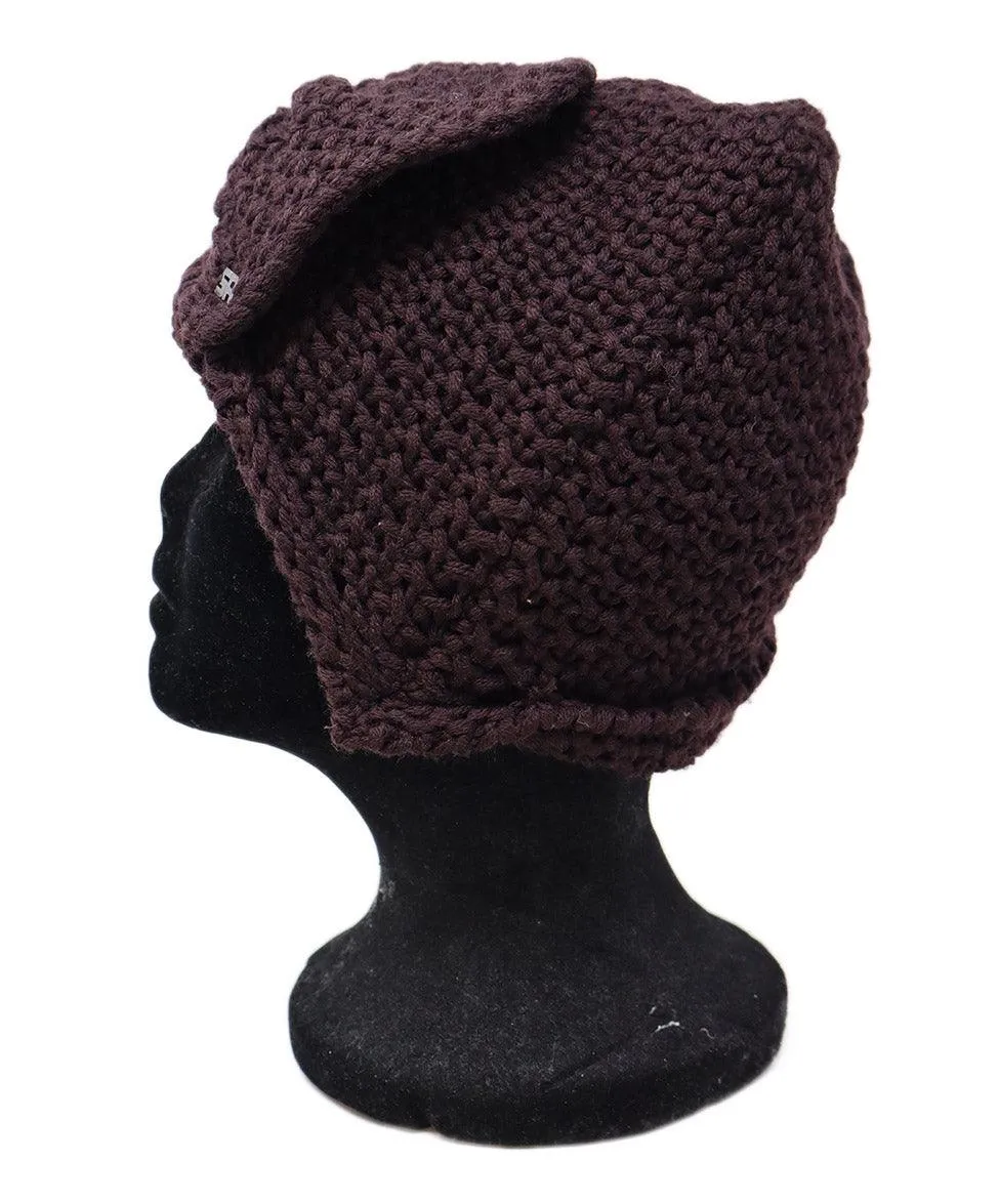 Sonia Rykiel Plum Wool Knit Hat